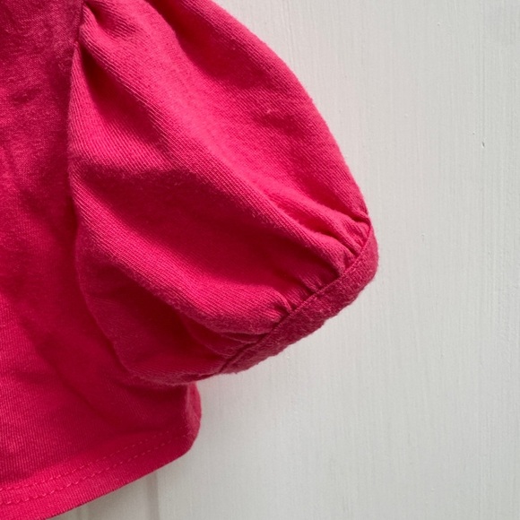 Blueberi Boulevard 3T Girls Hot Pink Short Sleeve Cropped Cardigan Sweater - Picture 2 of 5